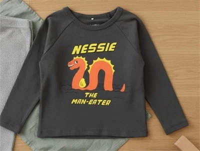 Mini Rodini t-shirt black loch ness