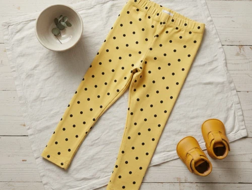 Mini Rodini yellow leggings polka dots