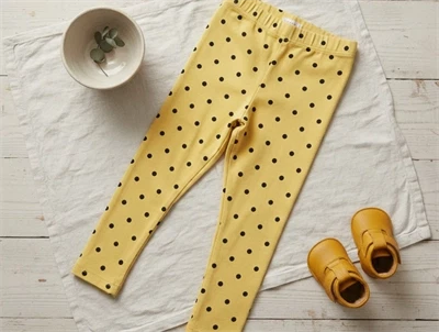 Mini Rodini yellow leggings polka dots