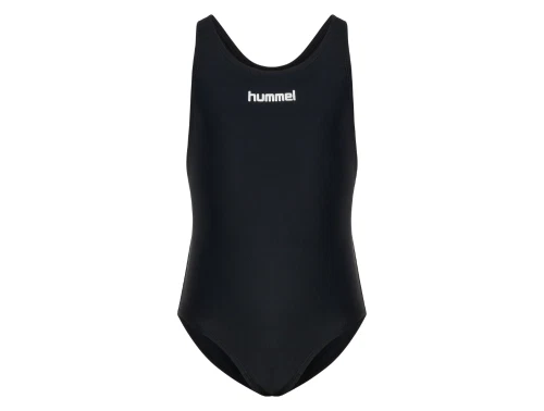 Hummel badedragt i sort med logo foran
