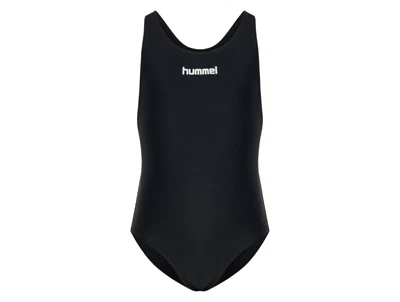 Hummel badedragt i sort med logo foran