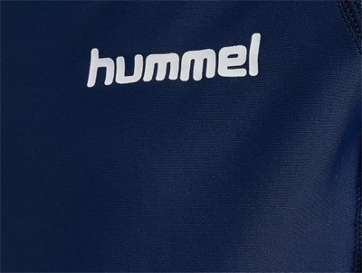 Hummel UV swim t-shirt i moerkeblaa med logo paa brystet