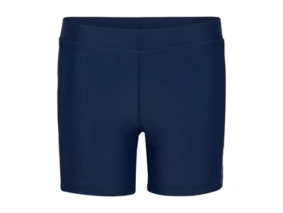 Hummel badebukser i moerkeblaa med elastik i taljen set forfra