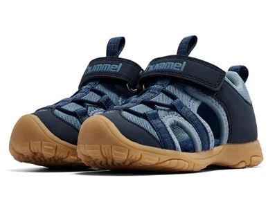 Hummel sandal faded denim med lukket tå og velcro