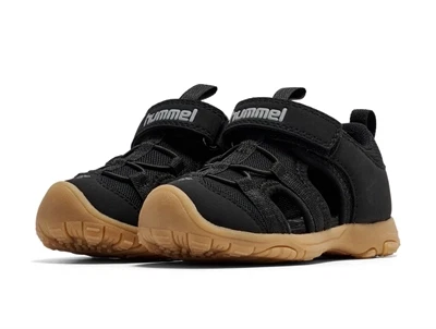 Hummel sandal sort med lukket tå og velcro