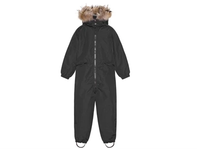 VER de TERRE flyverdragt i black set forfra med aftagelig pelskant