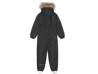 VER de TERRE flyverdragt i black set forfra med lynlås og aftagelig pelskant