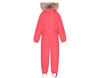 VER de TERRE flyverdragt i flamingo set forfra med aftagelig pelskant