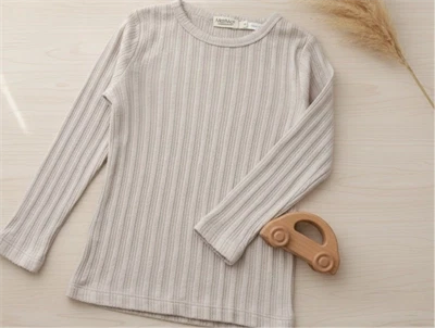 MarMar cream taupe pointelle rib t-shirt Tamra modal