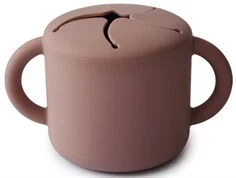 Mushie cloudy mauve snack kop