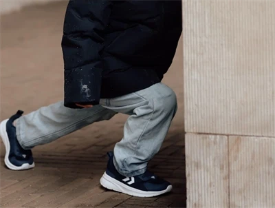 Hummel Actus TR Breather JR sneaker blå med velcro og let mesh