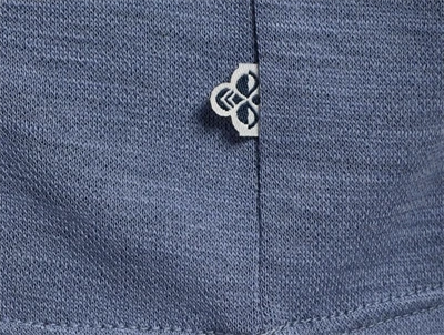 hummel uldbluse i blå flint stone nuance med logo-label