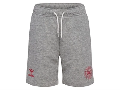 hummel shorts graa med dbu logo foran
