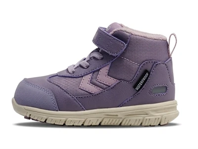 Hummel Crosslite Winter Mid Tex vinterstøvler gray ridge med velcro