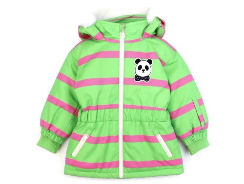 Mini Rodini green panda ski vinterjakke