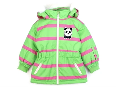 Mini Rodini green panda ski vinterjakke