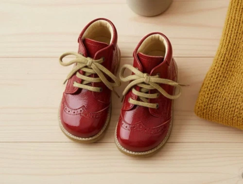 Angulus mørk rød lak begyndersko