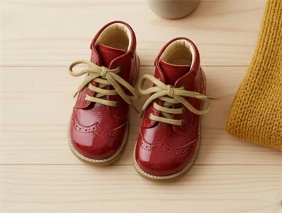 Angulus mørk rød lak begyndersko