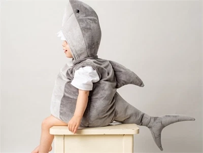 That\'s Mine Hank shark suit silver grey 1-3y side med hale