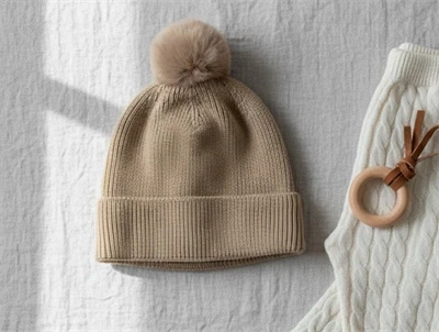 En Fant pine bark beanie hue uld/akryl