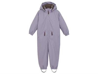 En Fant flyverdragt i lavender aura med glimmer set forfra