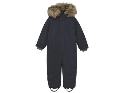 En Fant flyverdragt ebony med aftagelig pelskant set forfra