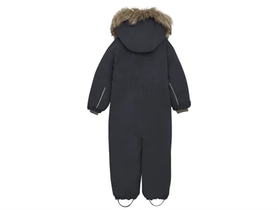 En Fant flyverdragt ebony med aftagelig pelskant set bagfra