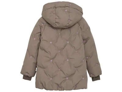 Bagside af En Fant vinterjakke fungi med broderede blomster