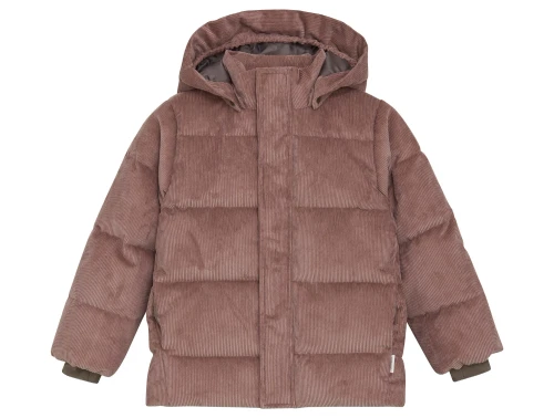 En Fant jakke i rose taupe med fløjl og elastiske ærmer