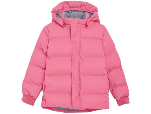 En Fant puffervinterjakke i confetti med quiltet design set forfra