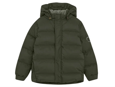En Fant vinterjakke kambaba grøn med quiltet design set forfra