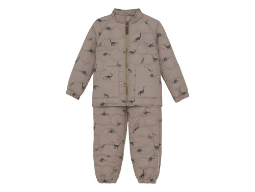 En Fant termosæt fungi med dinosaurprint set forfra