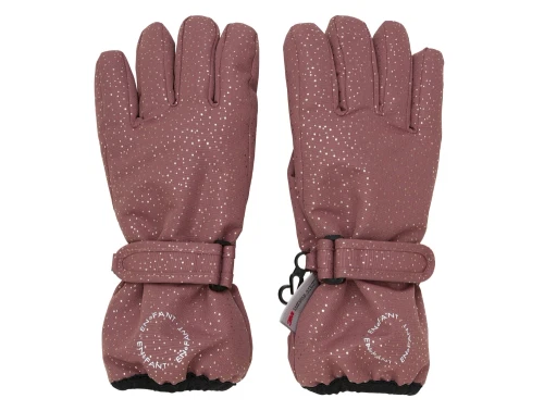 En Fant handsker i frosted almond med guldprikker og sort greb