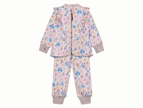 En Fant termosæt cloud gray med blomsterprint