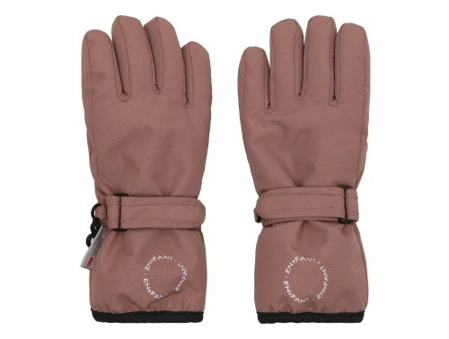 En Fant handsker i rosa nuance set forfra