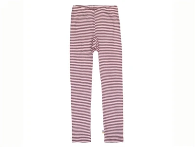 Joha leggings i heather nuance med smalle striber i uld og silke