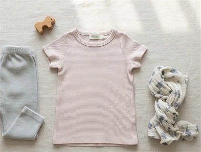 MarMar evening sun stripe top Tago fine rib modal