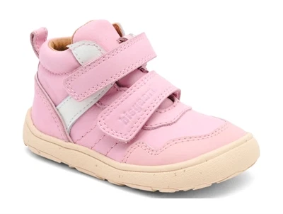 Bisgaard Becky barfodssneaker i rosa nuance med velcro