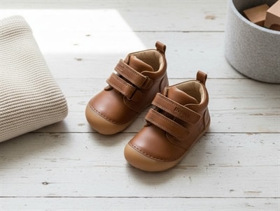 Bisgaard Carter begyndersko cognac med velcro