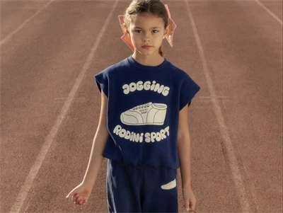Mini Rodini blue jogging sweat tank