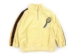 Mini Rodini yellow tennis terry halfzip sweatshirt