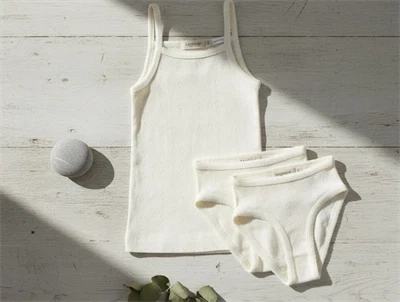 MarMar flour white pointelle undertøjssæt modal