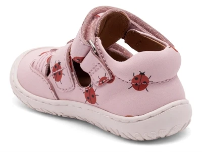 Bisgaard Hana begyndersko i rosa med mariehøne print