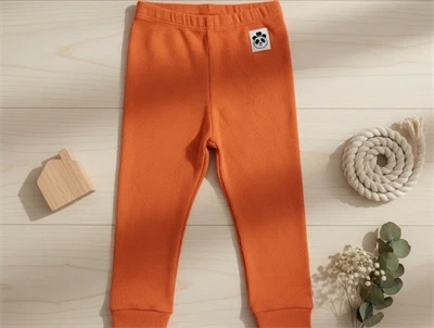 Mini Rodini red rib leggings