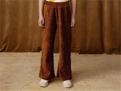 Mini Rodini brown cats corduroy velour bukser