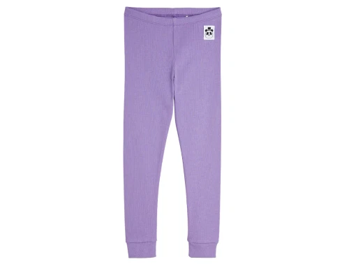 Mini Rodini purple rib leggings
