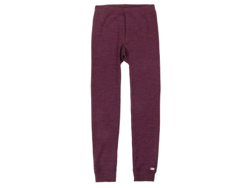 Joha uldleggings i blommefarvet merinould med elastik i taljen  