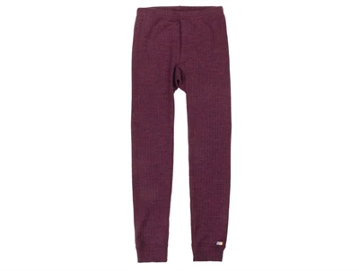 Joha uldleggings i blommefarvet merinould med elastik i taljen  