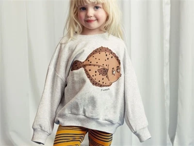 Mini Rodini grey melange flundra sweatshirt