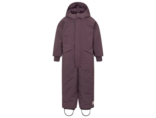 MarMar Copenhagen Ollie flyverdragt i deep plum med elastiske seler set forfra